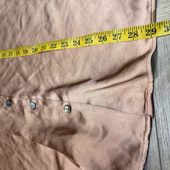 NWT John Mark Satin Woven Button Front Point Collar Long Sleeve Women's Size L - Picture 10 of 11